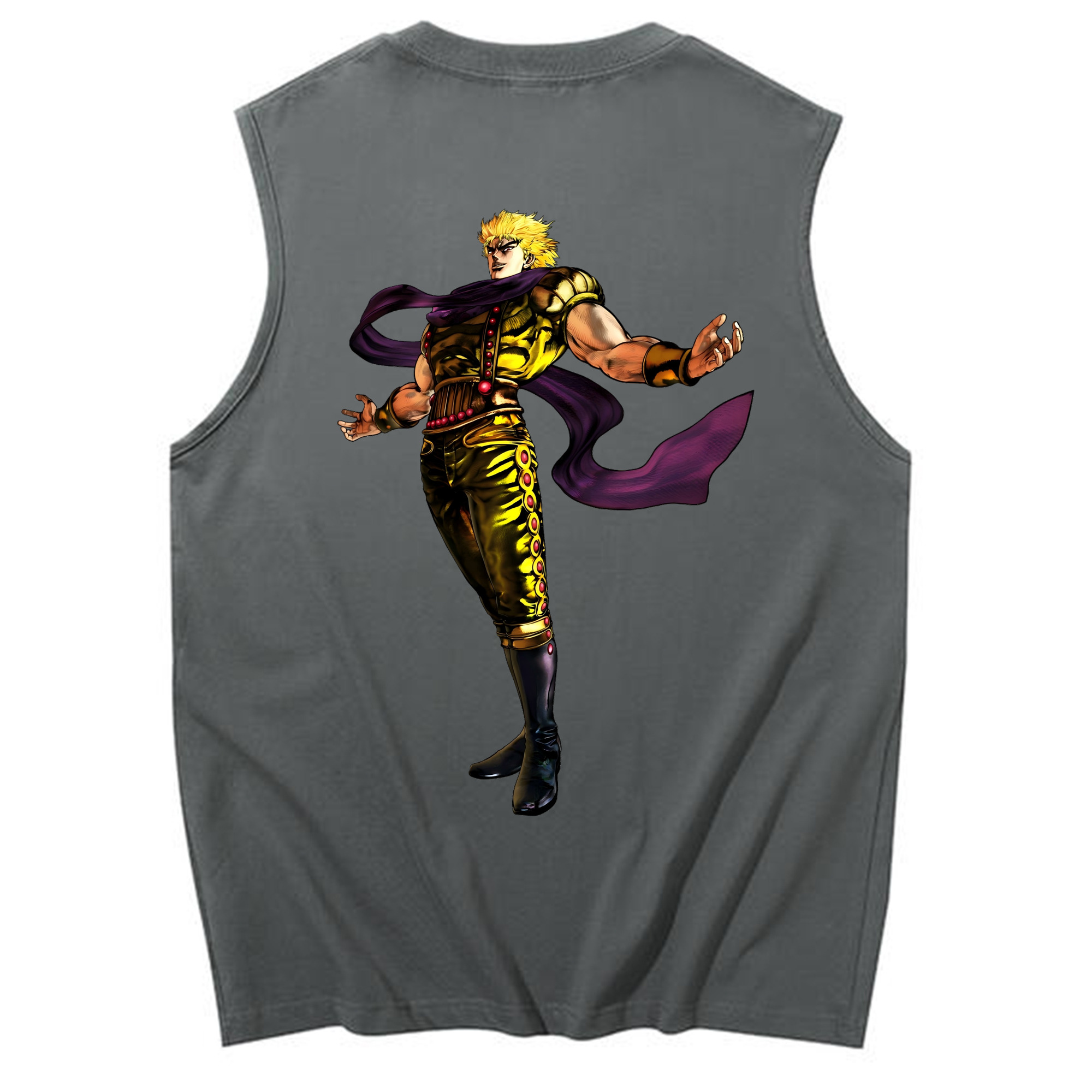 （画像用） ジョジョの奇妙な冒険 ディオ?ブランドー JoJo's Bizarre Adventure Dio Brando コットン100％タンクトップ（背面プリント）